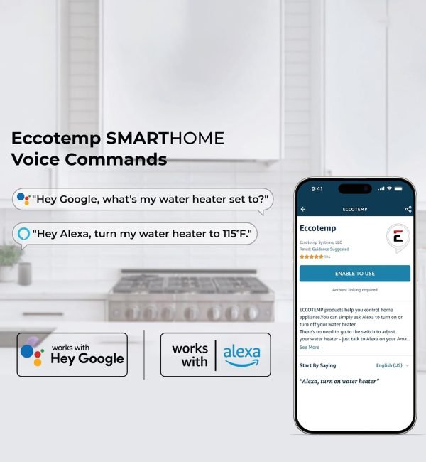 Eccotemp SH22-ILP SmartHome Tankless Water Heater Liquid Propane 6.8 GPM Indoor Wi-Fi Open Box